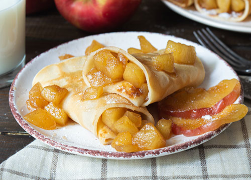 Crepe de manzana caramelizada