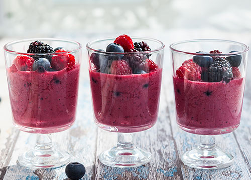 Mousse de frutos rojos