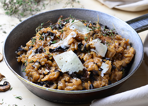 Rissotto con Portobello al Idiazabal