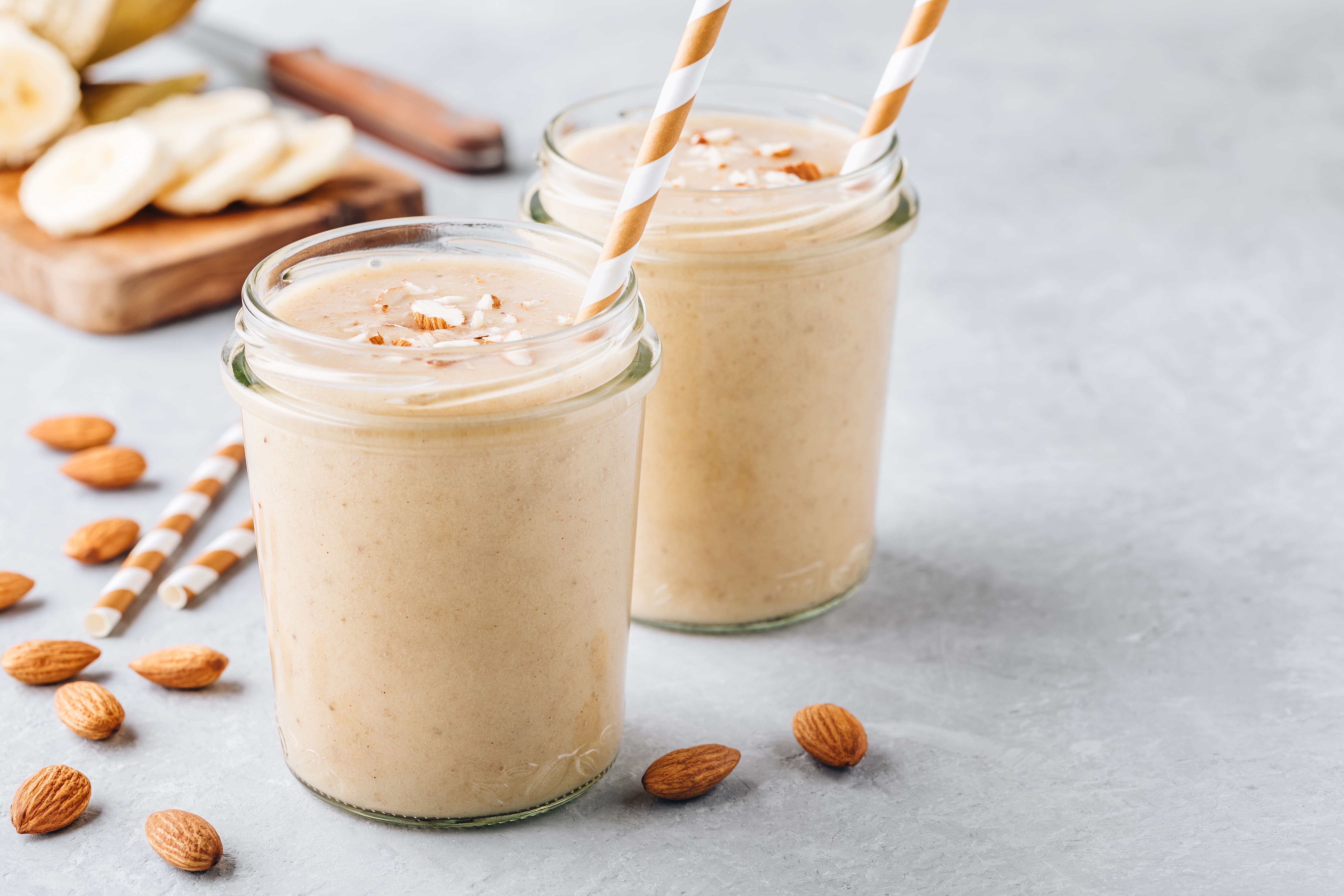 Licuado de banana y Almendra